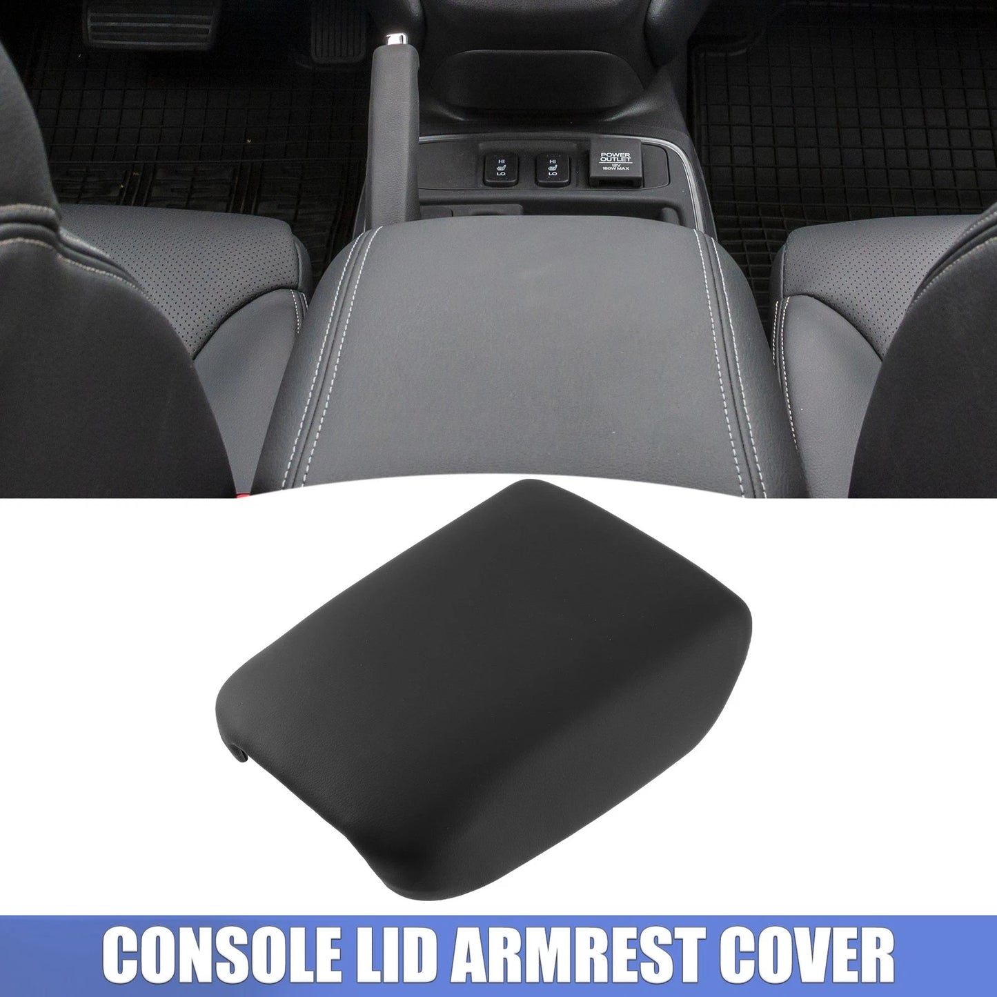 Car Console Lid Armrest Cover for Honda CR-V 2012-2016 - Black Armrest Cover