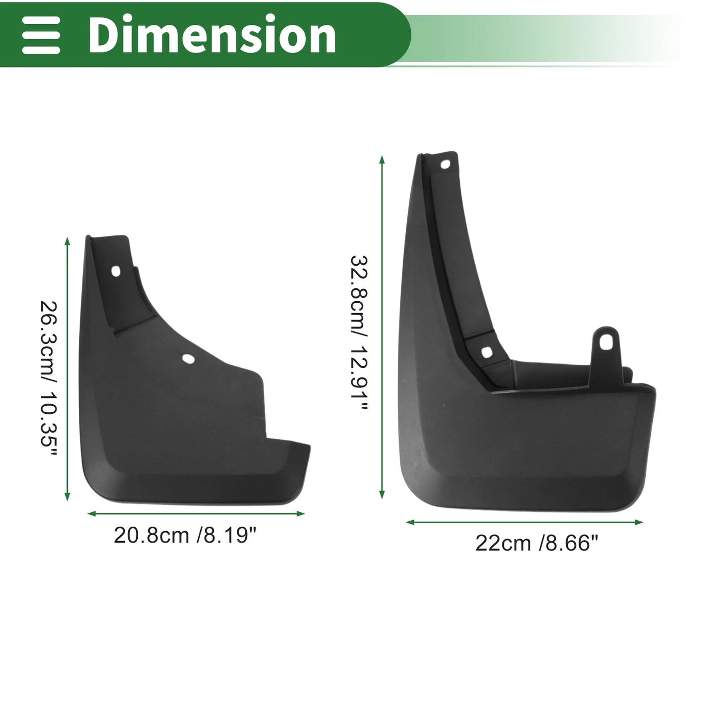 Mud Flaps Splash Guards for Ford Territory 2019-2023 with Mount Accessories