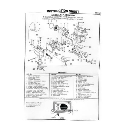 Rochester Quadrajet Carby Secondary Air Valve Flap & Metering Rods for Car