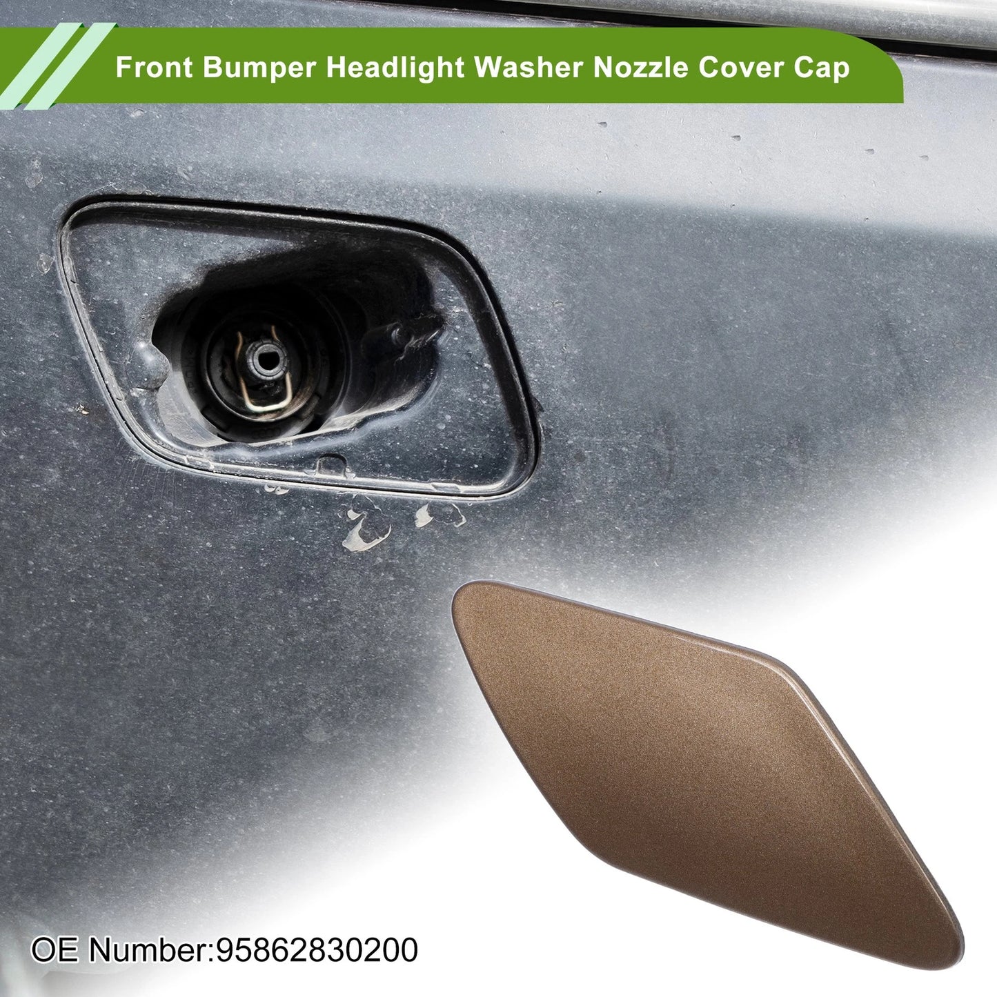 Right Washer Nozzle Cover Cap for Porsche Cayenne (2011-2014) Brown