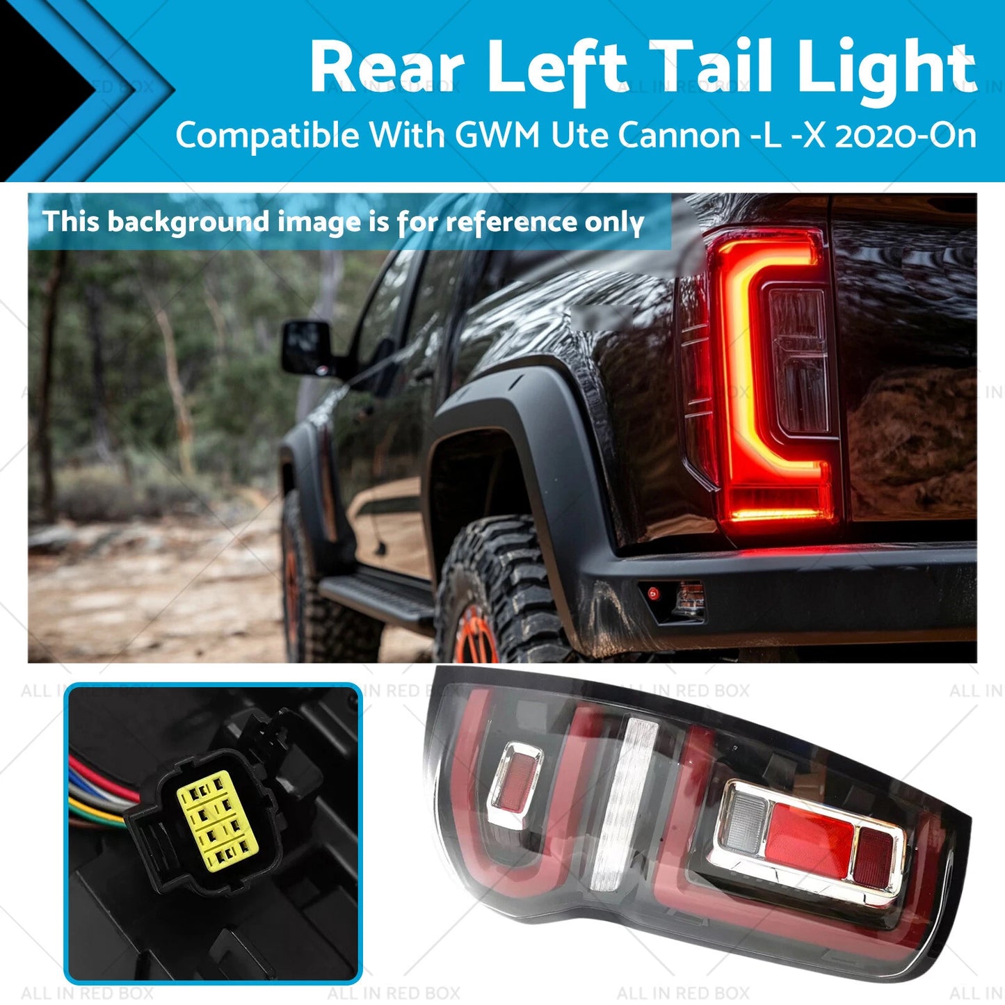 Tail Light Rear Left LED for GWM Ute Cannon 2020-2023 ()