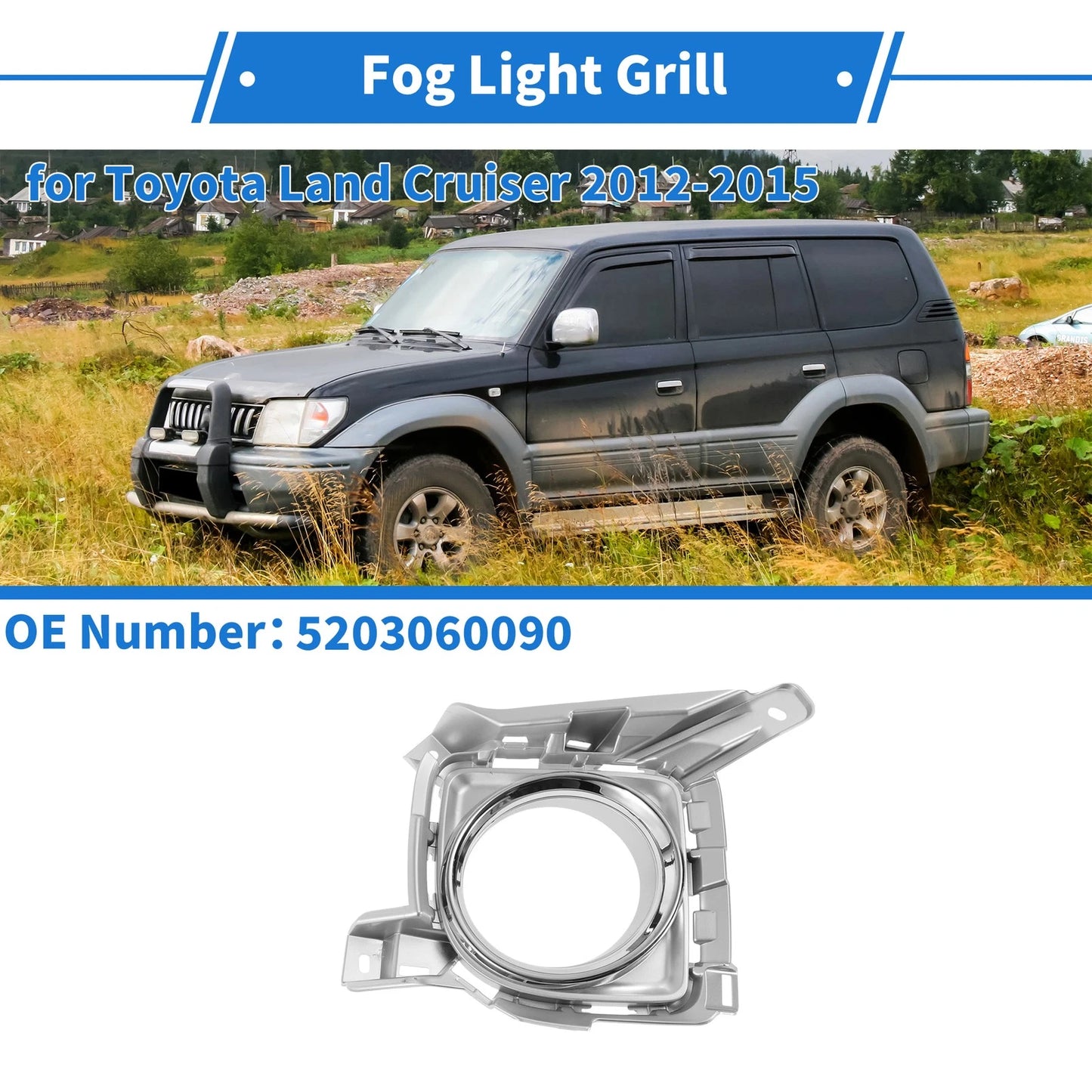 Front Right Fog Light Grill for Toyota Land Cruiser (2012–2015)