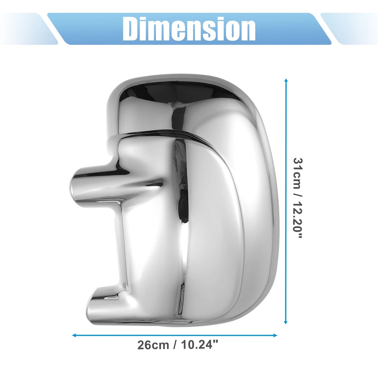 Chrome Plated Mirror Covers for Ford F-350 (2008-2010) - 1 Pair