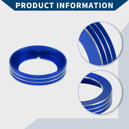 Headlight Switch Knob Cover Ring for Ford Mustang 2015-2020 Blue 1 x