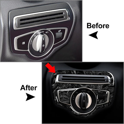 3 x Marbling Headlight Switch Cover Trim for Mercedes-Benz GLC C-Class (15-20)