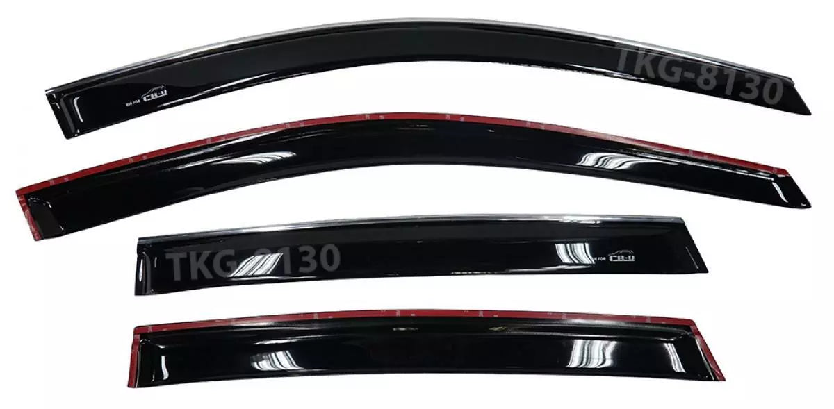 4 x Chrome Door Visor Monsoonss for Honda CR-V (2007-2011)