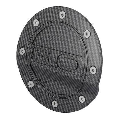 Carbon Fiber Pattern Gas Door Cap Fuel Tank Cover for Ford Mustang (2015-2020)