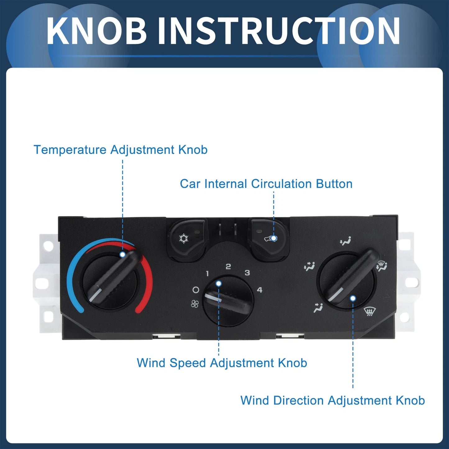 Climate Control Module for Chevrolet Colorado (2004-2012) Black