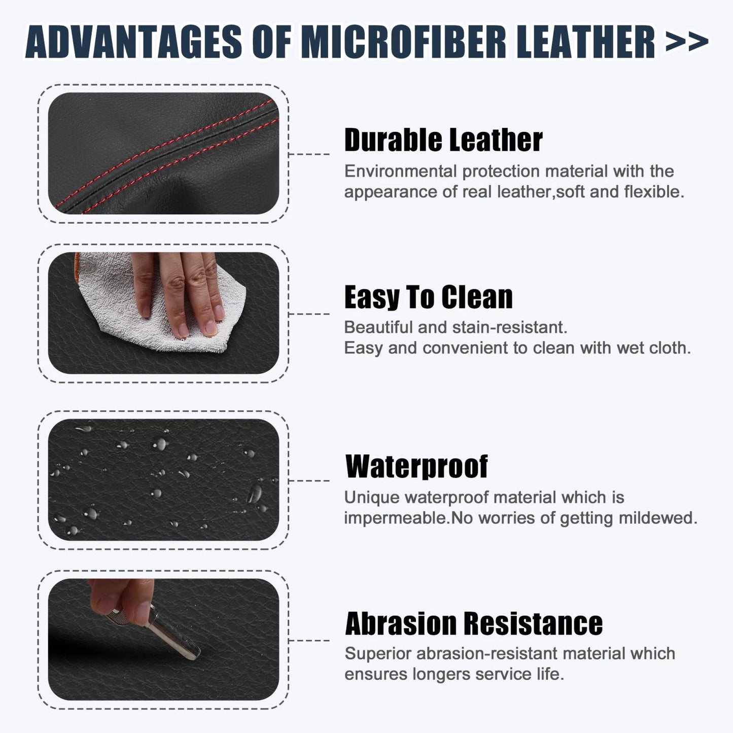 Microfiber Leather Armrest Cover for Nissan Maxima (2016-2021)