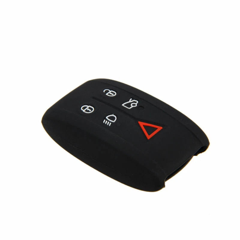 Black Remote Key Silicone Skin Case Cover Bag Fit For Jaguar XF XK XKR