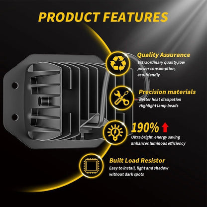 Work Light Flush Mount for Car LED Light Off Road