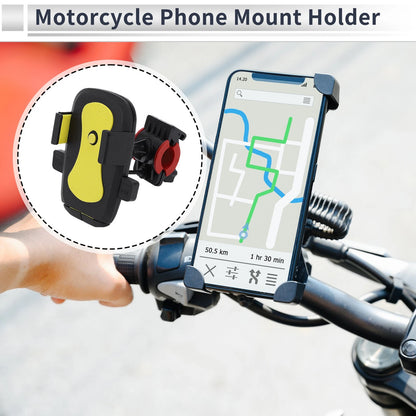 Motorcycle Phone Mount Holder 4.7-7.2 Phones Black Yellow for Motorcycle