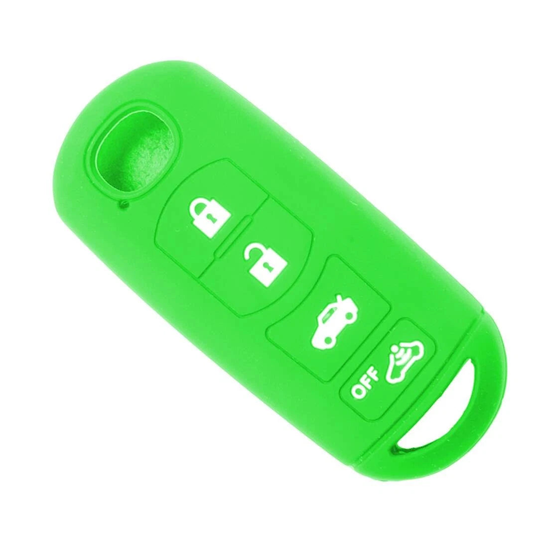 Green Silicone Key Shell Cover for Mazda 3, 5, 6, CX-5, CX-7, CX-9 (2004-2023)