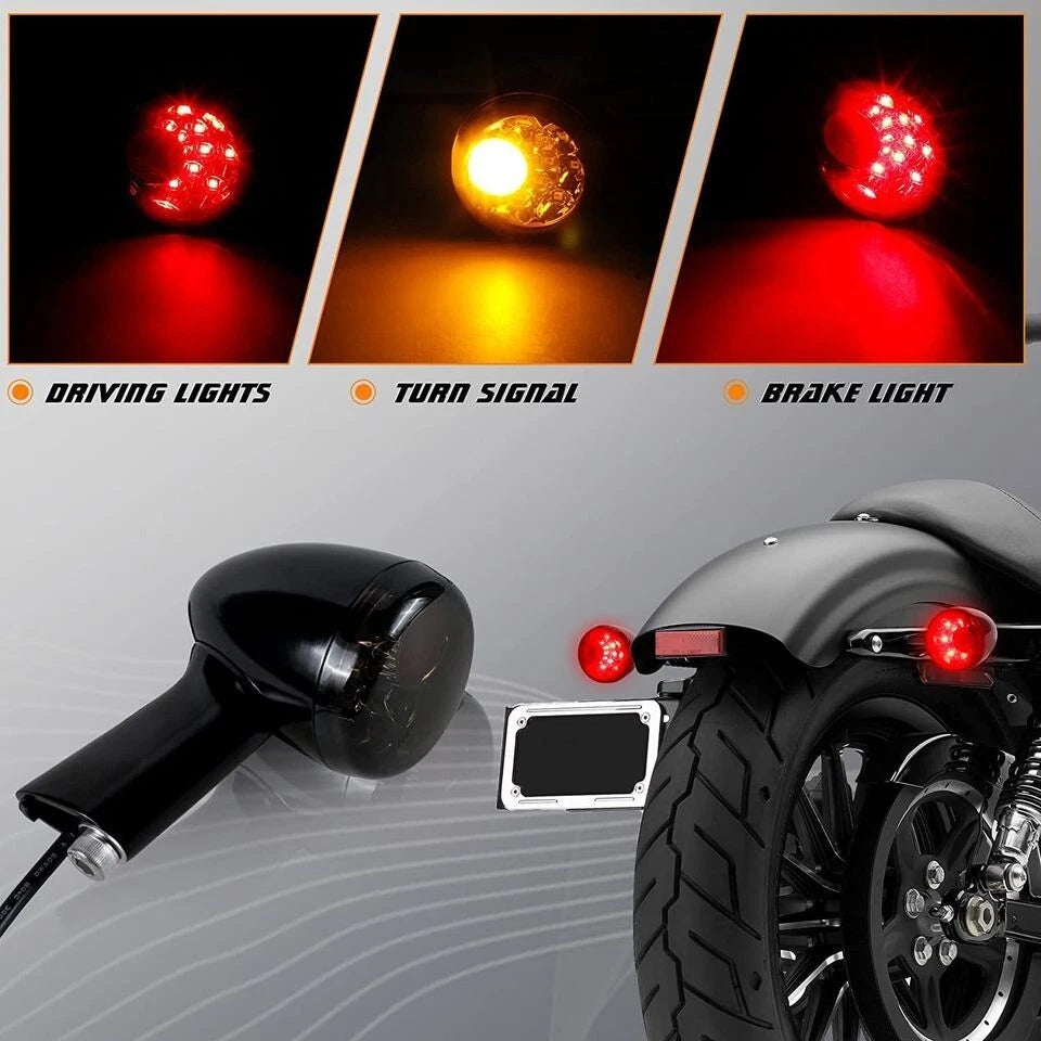 LED Rear Turn Signal Indicators for Harley Sportster 883 Iron XL1200 (2004-2023)