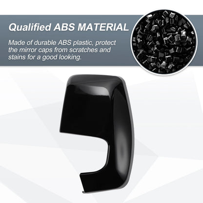 Left Rearview Mirror Cover Cap Gloss Black for Ford Transit Custom (12-23)