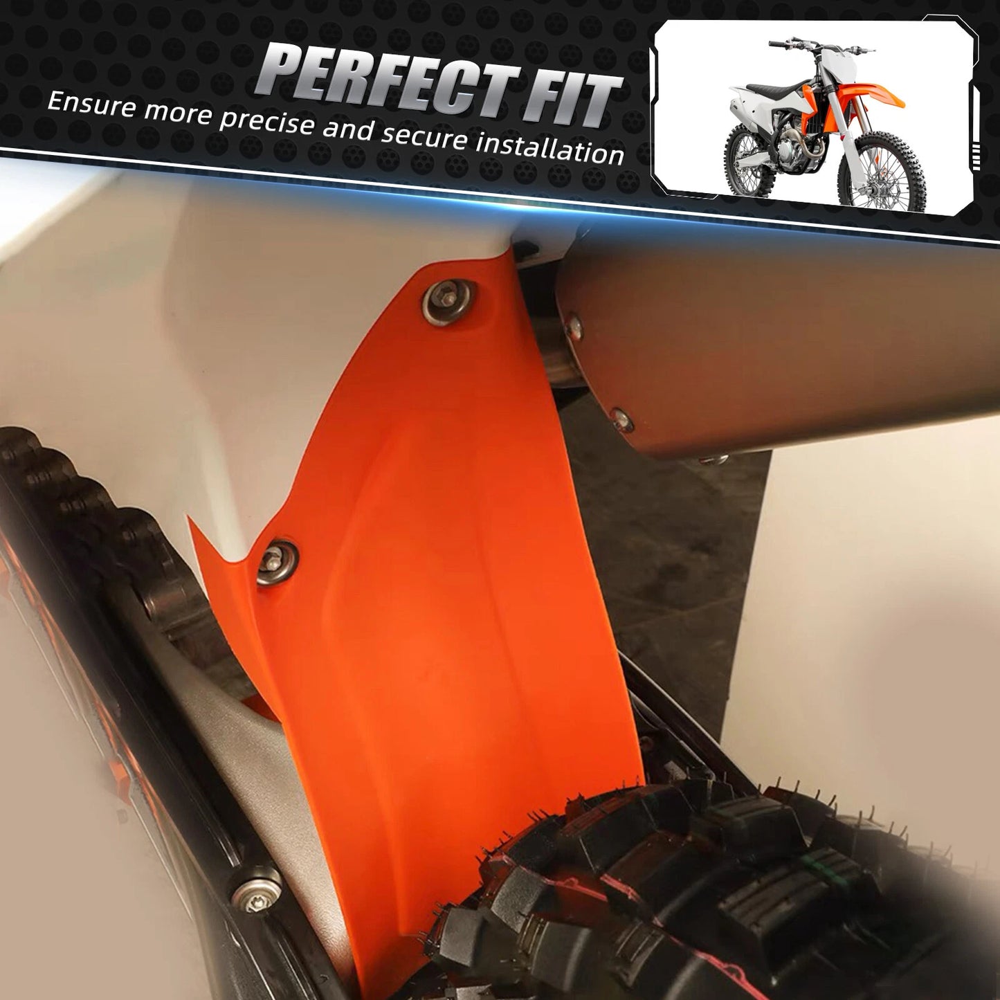 Rear Shock Cover Orange for KTM 150 300 350 450 500 EXC-F (2024)