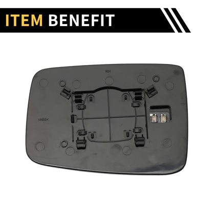 Heated Right Mirror Glass Replacement for Dodge Ram 1500-2500