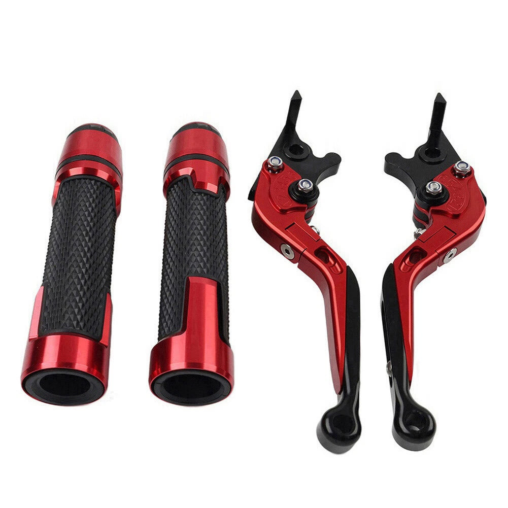 Red Brake Clutch Lever Handlebar Grip Set for Yamaha FJR XJR 1300 (2001-2023)