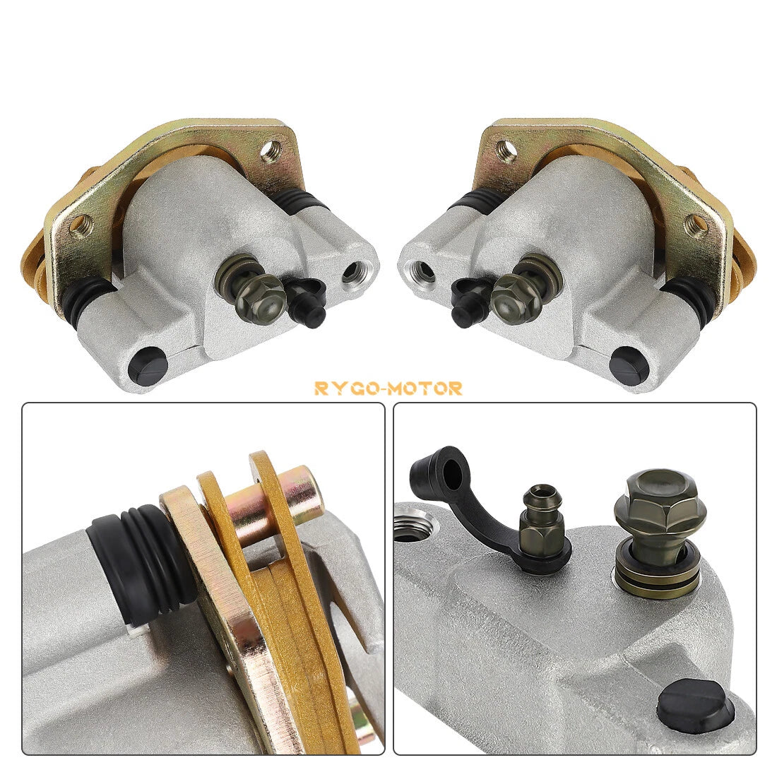 Front Brake Calipers & Pads for Polaris Phoenix 200 Sawtooth 200 Hawkeye 300