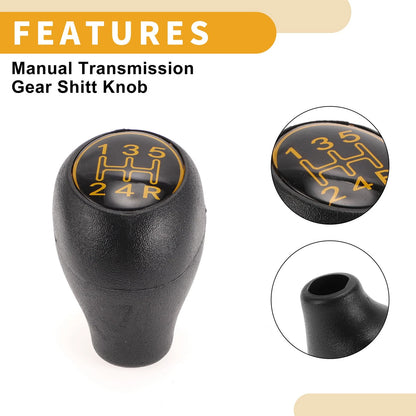 5 Speed Manual Gear Shift Knob for Peugeot 205 (1983-1998) Black Yellow