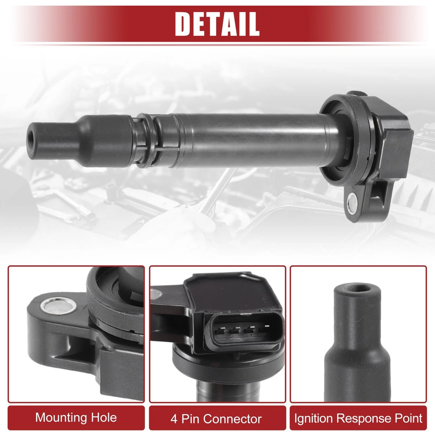 4 Pcs Ignition Coils for Toyota Celica (2000-2005)
