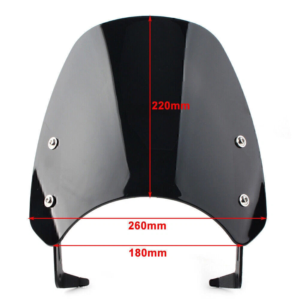 ABS Black Motorcycle Windshield + Bracket for SCRAMBLER 1200 (2019-2021)