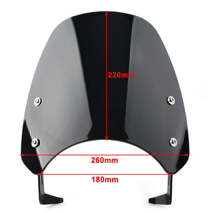 ABS Black Motorcycle Windshield + Bracket for SCRAMBLER 1200 (2019-2021)