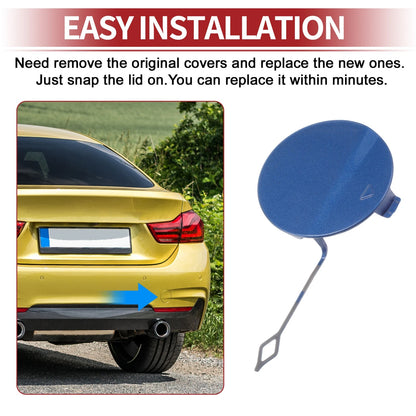 Rear Tow Hook Cover for BMW 428i (2014-2016) - Blue 1 x Cover