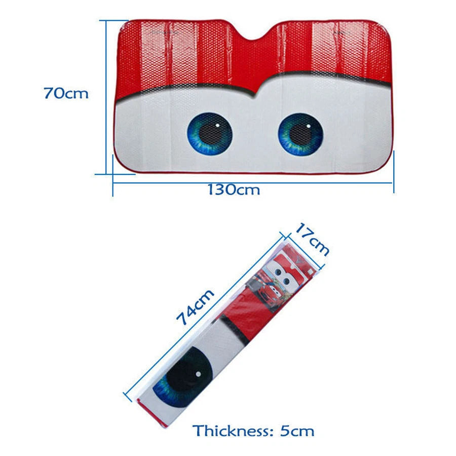 Cute Eye Folding Sun Shade Windshield Cover for Car (Universal Fit)