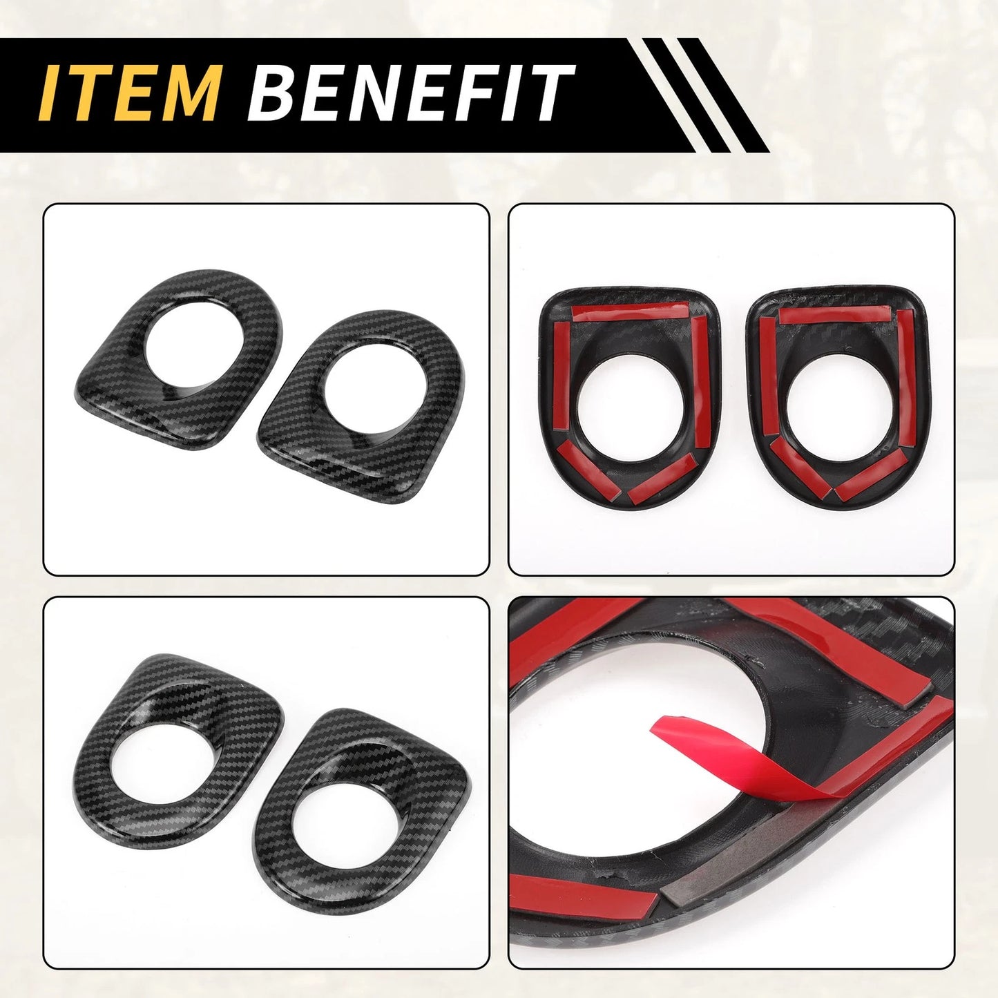 Carbon Fiber Rear Door Handle Speaker Covers for Toyota Tundra (2014-2021)