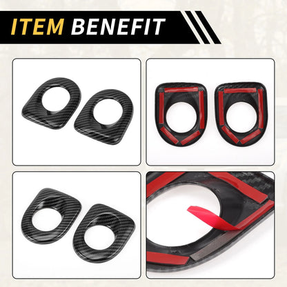 Carbon Fiber Rear Door Handle Speaker Covers for Toyota Tundra (2014-2021)