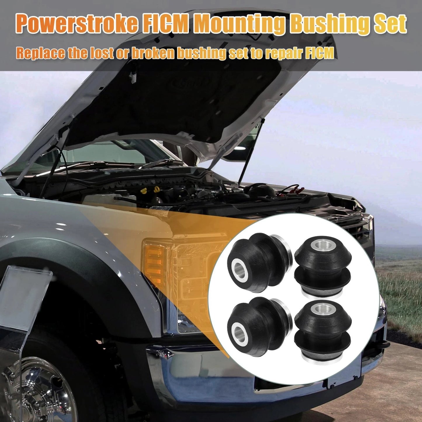 FICM Mounting Bushing Set for Ford 6.0L Powerstroke (2013-2016)