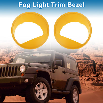 2 x Headlight Trim Bezels for Jeep Wrangler (2011-2018)