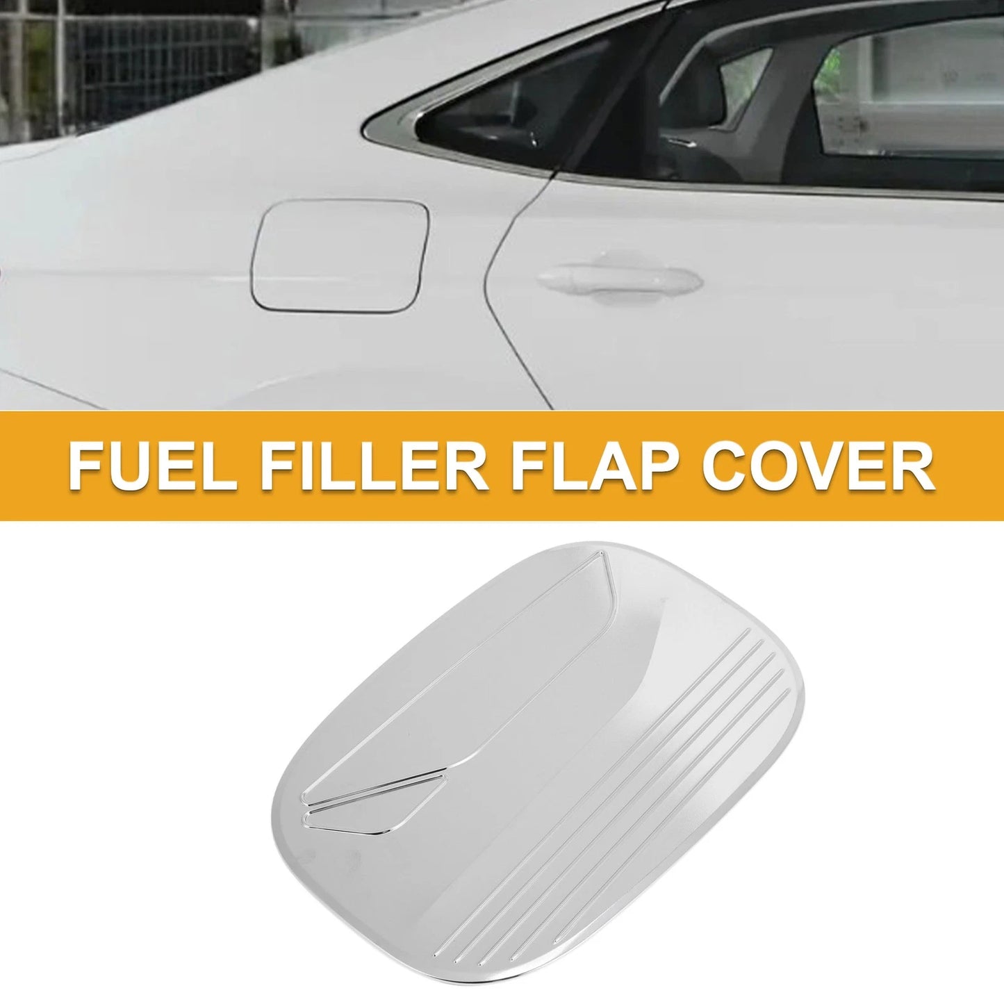 Fuel Tank Door Cap for Mazda CX-8 2019-2025 Chrome Silver Tone