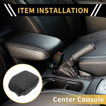 Arm Rest Cover for Jeep Wrangler Microfiber Leather Black (2011-2023)