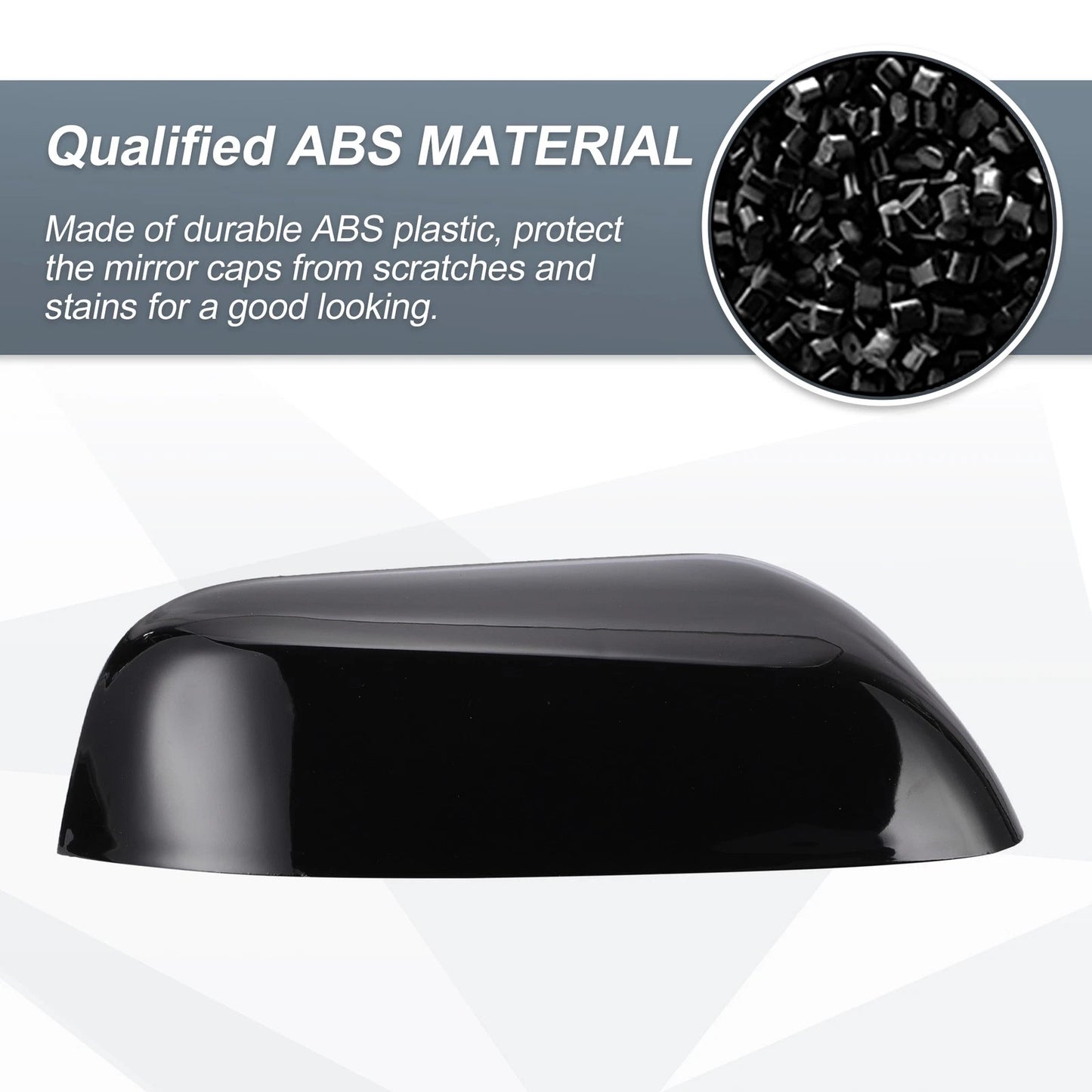 Right Side Rearview Mirror Cover Cap Gloss Black for Ford Explorer (2016-2019)