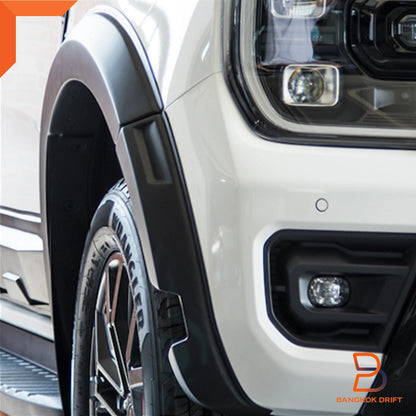 Front Sensor Raptor Style Matte Black Fender Flares for Ford Ranger (22-24)