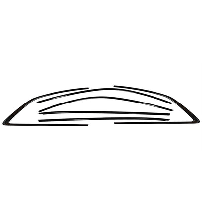 6 x Chrome Black Window Strip Trims for Audi A5 S5 RS5 (2017-2024)