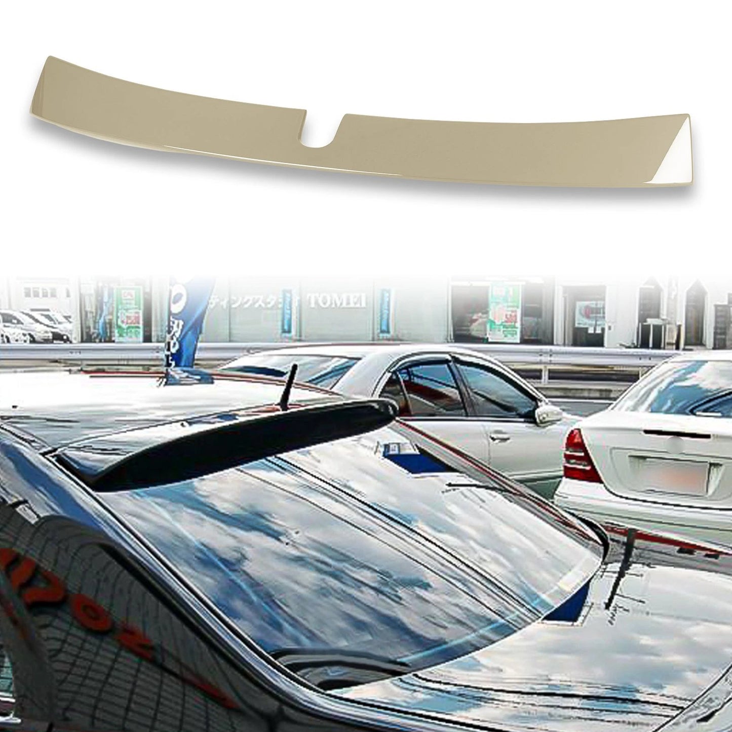 ABS Roof Spoiler for Mercedes Benz W203 Sedan (2001-2007) Pewter Silver