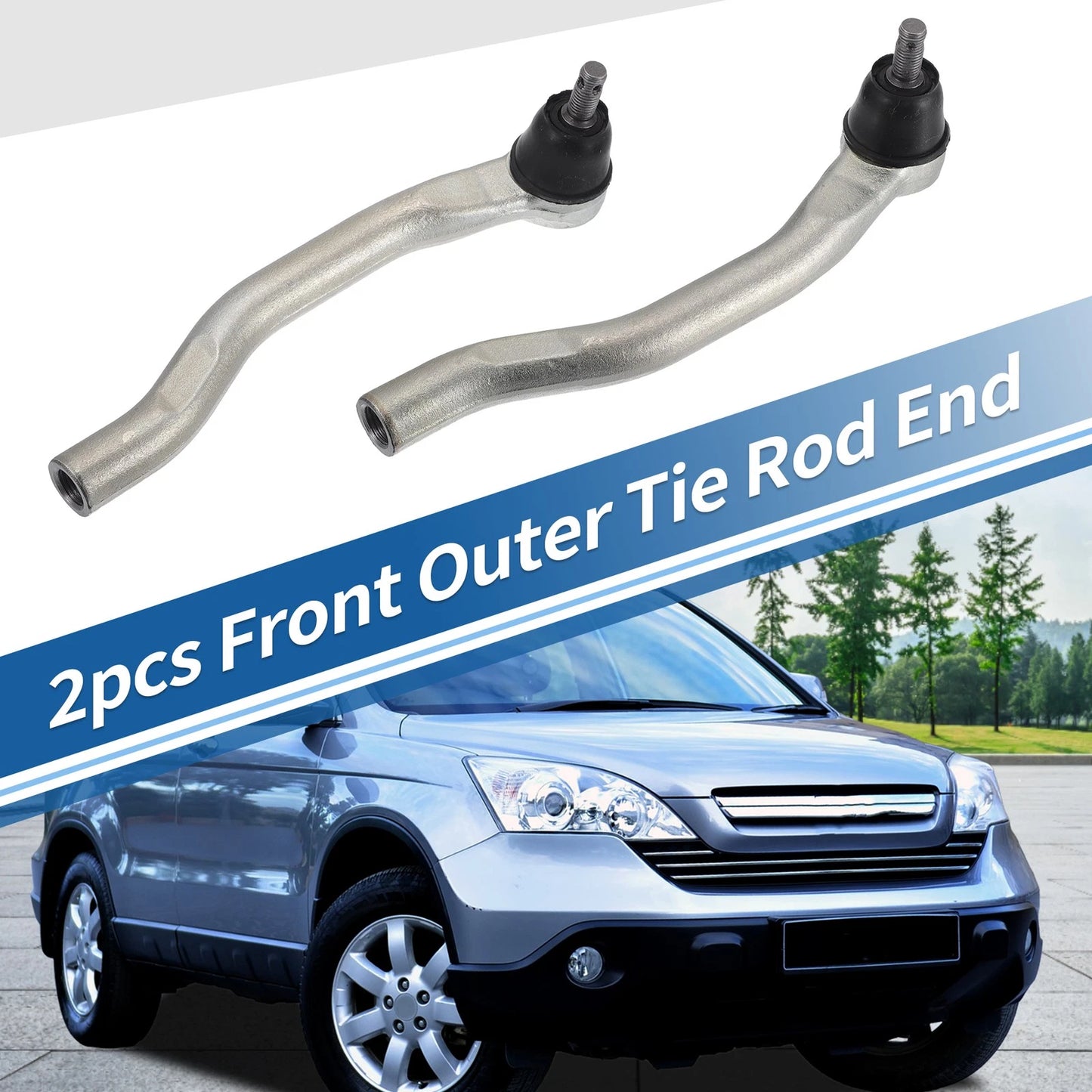 2 x Front Outer Tie Rod End Links for Acura CL TL (2001-2003)