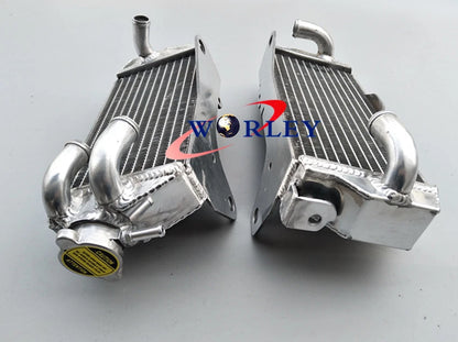 Aluminum Radiator + Blue Silicone Hose for Honda CRF450R (2017-2018)