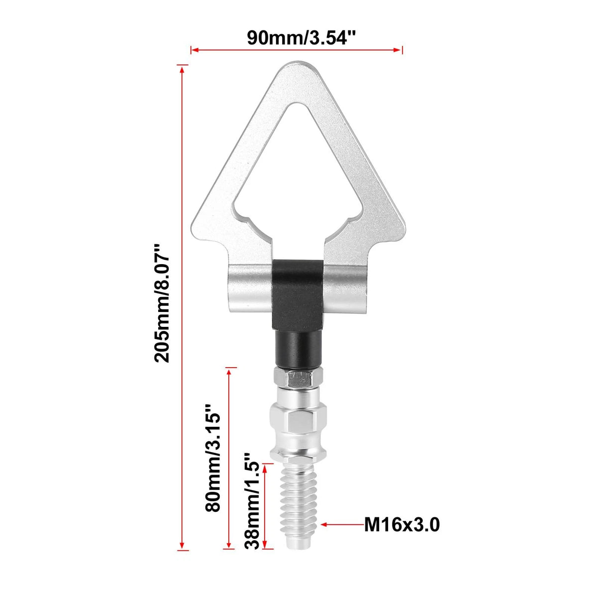 Racing Tow Hook Triangle Ring for BMW 3 Series 5 Series 7 Series Z3 Z4 Silver