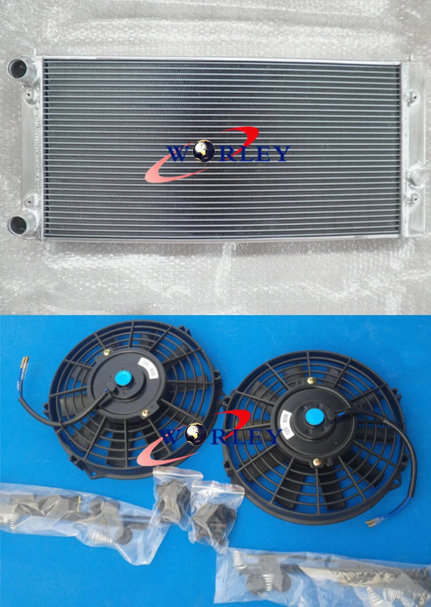 2 Row Aluminum Radiator & Fans for VW Golf MK3 1993-1999 (1993-1999)