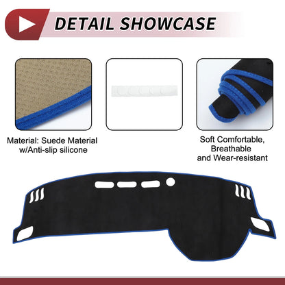 Dashboard Cover Mat for Nissan X-Trail T33 (2022-2024) - Black Blue