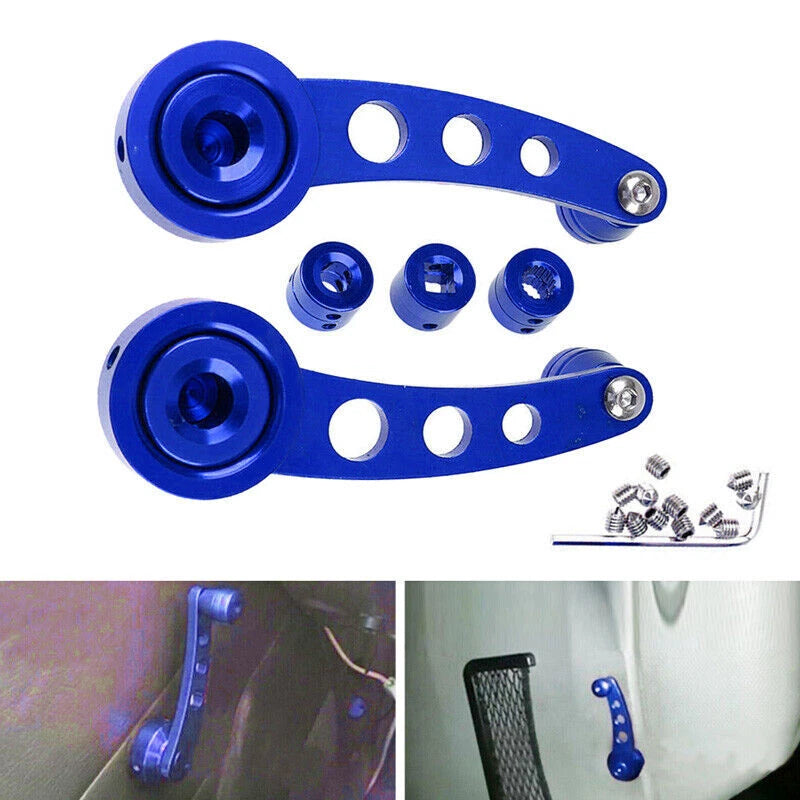 Manual Window Crank Handle Adapter for Most Cars - Blue