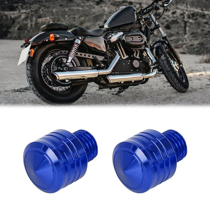 2pcs 10mm Blue Mirror Hole Plugs for Motorbike Motorcycle