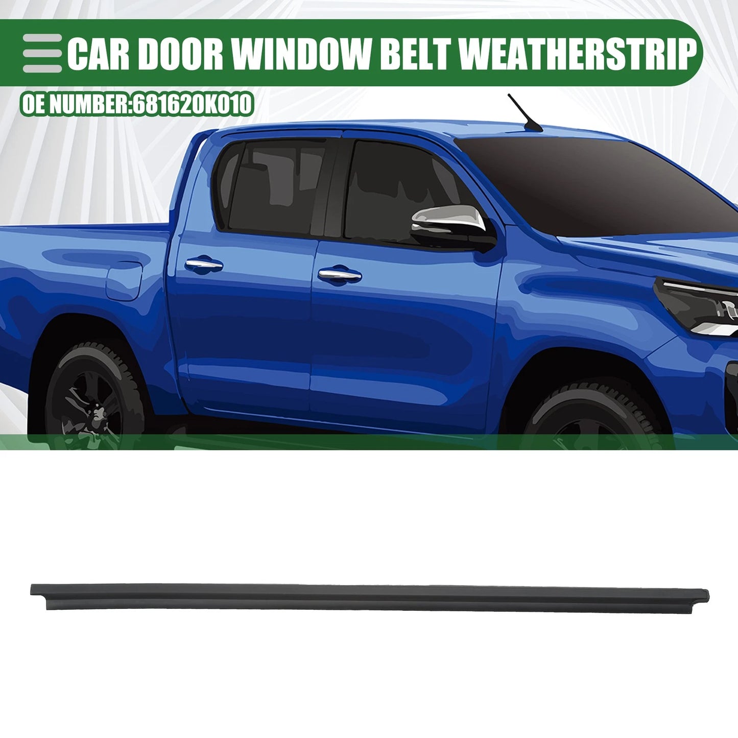 Front Right Door Window Belt Weatherstrip for Toyota Hilux (2005–2014)