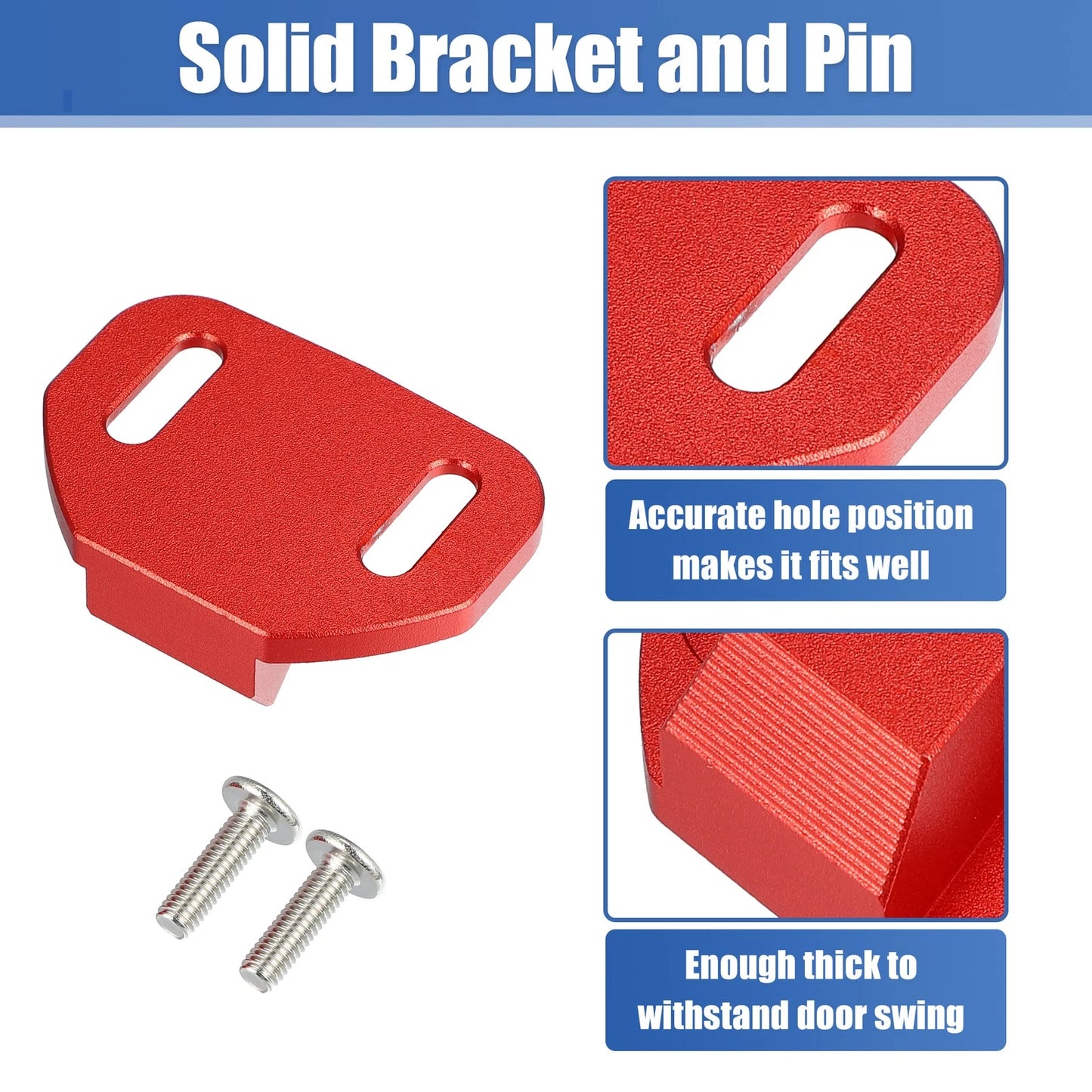 Door Check Bracket Set for Toyota FJ Cruiser (2007-2014) - Aluminum Red