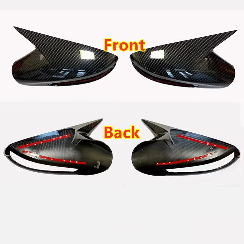 2 x Carbon Fiber OX Horn View Mirror Trim for Hyundai Sonata (2011–2014)