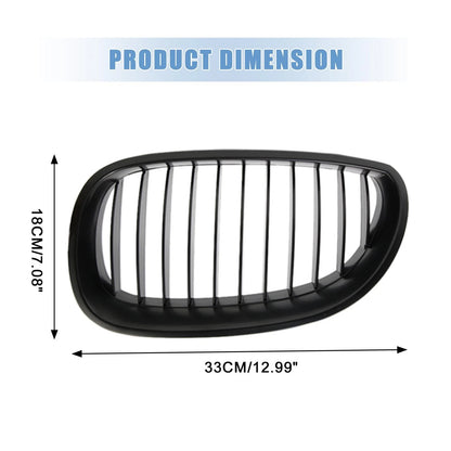 Matte Black Grille for BMW E60 E61 528i 535i 525i 530i 530xi 545i M5 (2003-2009)